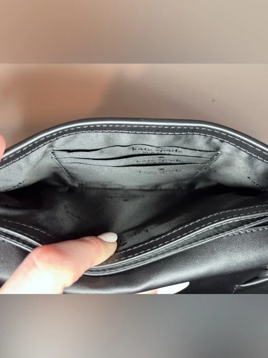 Kate Spade New York Millie Bow Flap Crossbody BLACK - Picture 8 of 11